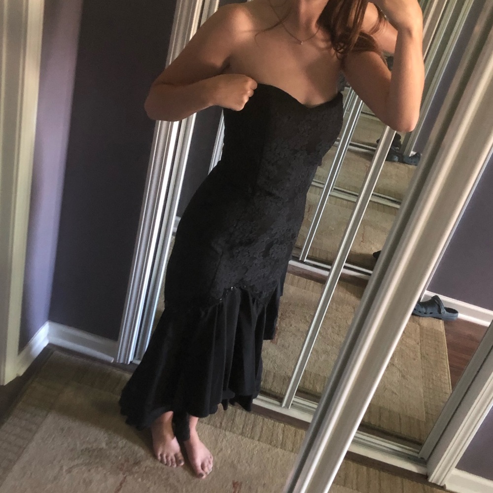 elegant black & lace formal/prom dress